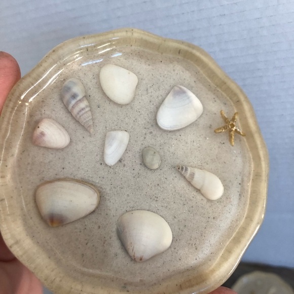 Vtg Lucite Seashell Coaster Set - Picture 3 of 9